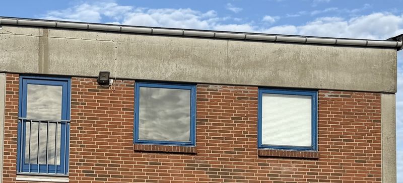 Kontorerne i gavlen af Hangar 4